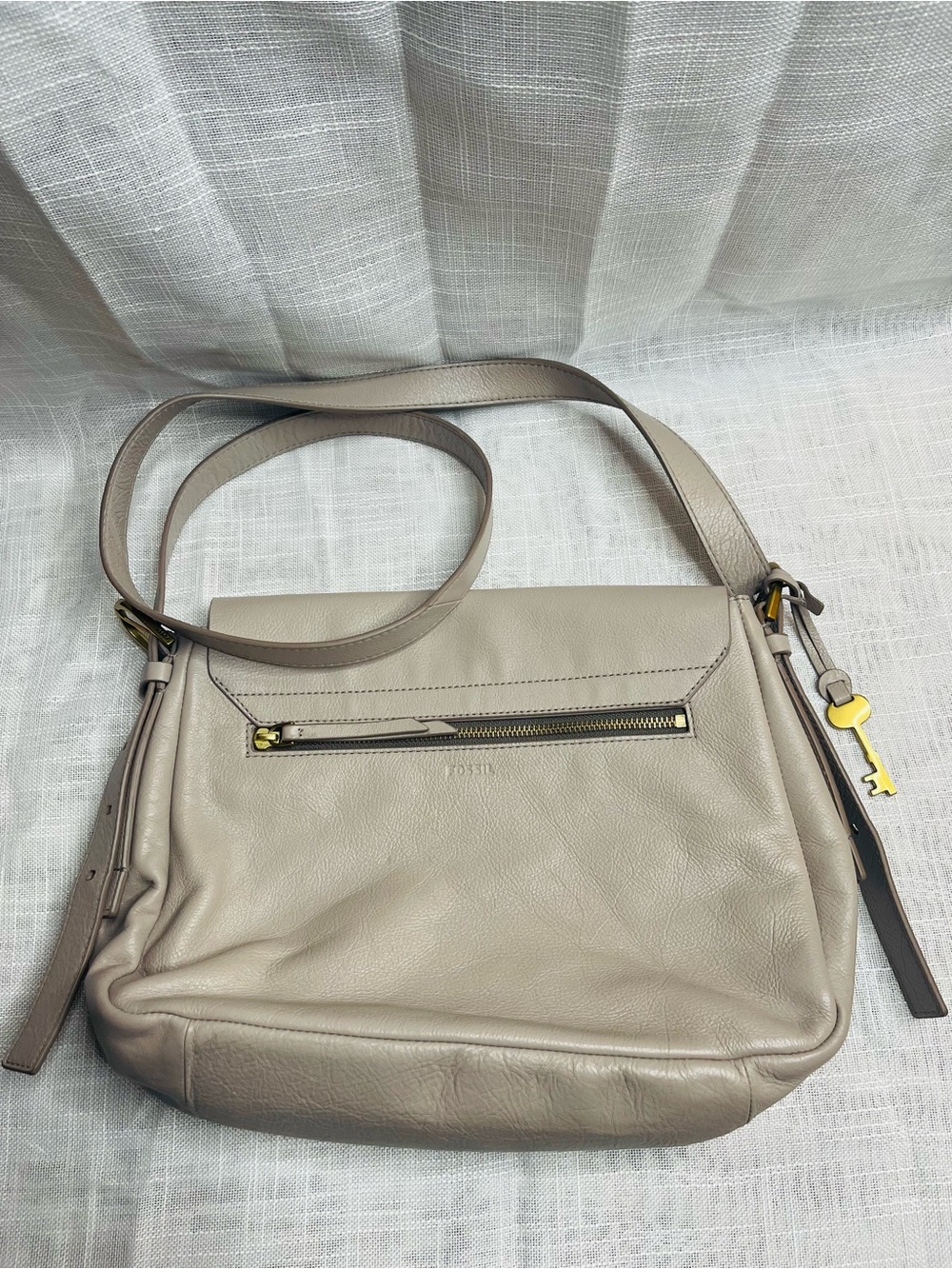 Fossil Harper Leather Large Crossbody Bag in Graystone Lesther - Picture 4 of 7